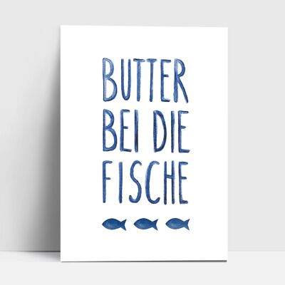 Postkarte, Butter bei die Fische