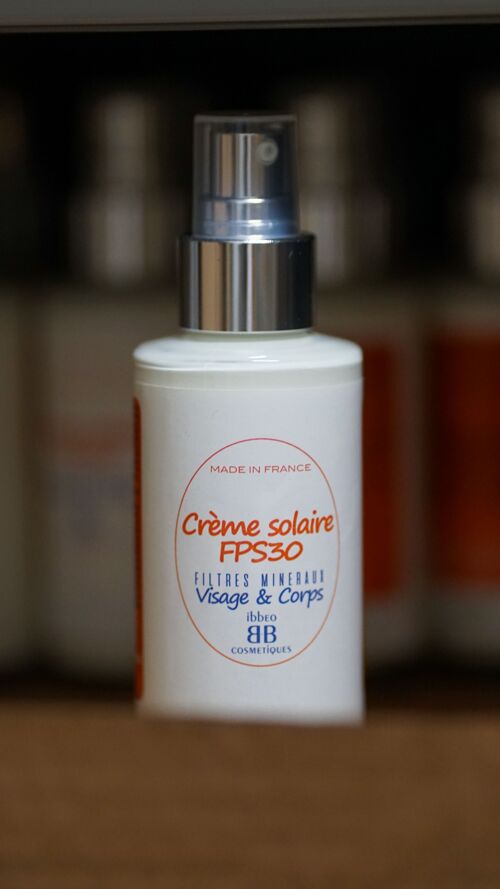 Crème solaire FPS30 filtres minéraux 100ml