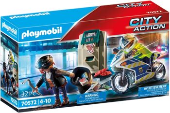 Playmobil 70572 - Policier Avec Moto et Voleur 1