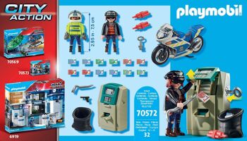 Playmobil 70572 - Policier Avec Moto et Voleur 2