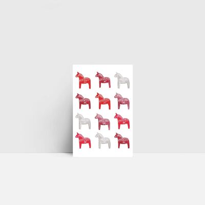 Mini carte, chevaux Dala