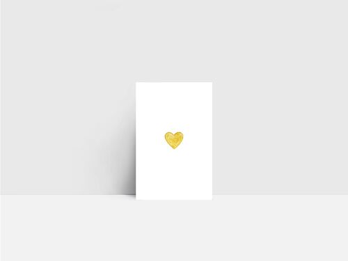 Mini-Karte, Herz Gold