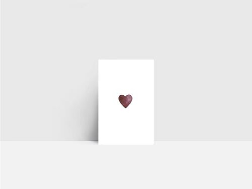 Mini-Karte, Herz Rot