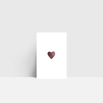 Mini card, cuore rosso