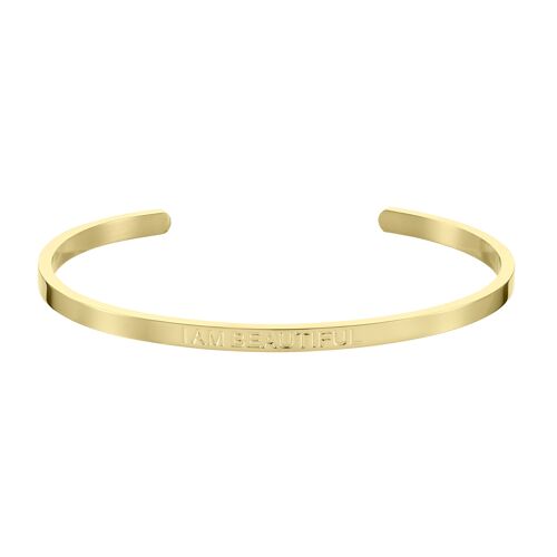 I AM BEAUTIFUL – Affirmation Bracelet – (Gold)