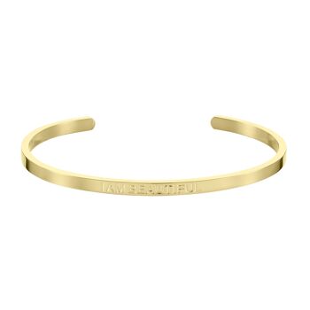 JE SUIS BELLE – Bracelet Affirmation – (Or)