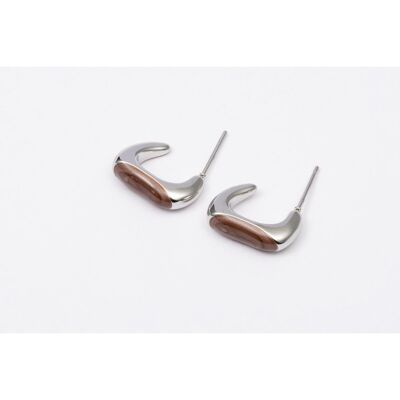 Earrings stainless steel SILVER - E6018715550