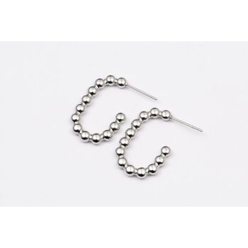 Boucles d'oreilles acier inoxydable ARGENT - E60051070399