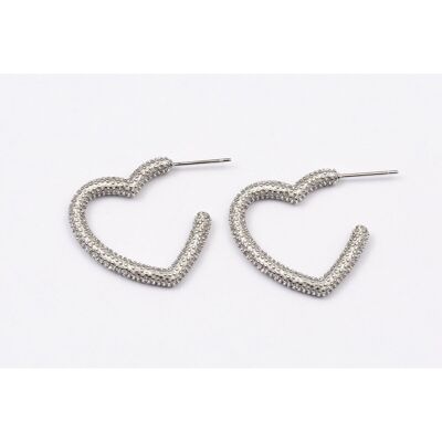 Earrings stainless steel SILVER - E60063085450