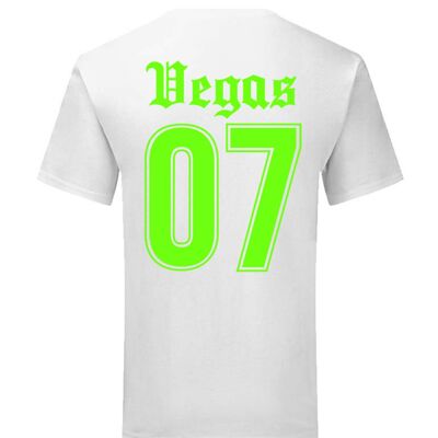Camiseta Terciopelo Verde Neón Vegas 07 Espalda