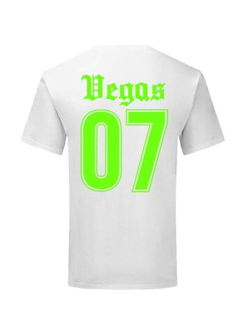 T-shirt Velours Vert Fluo Vegas 07 Dos 1