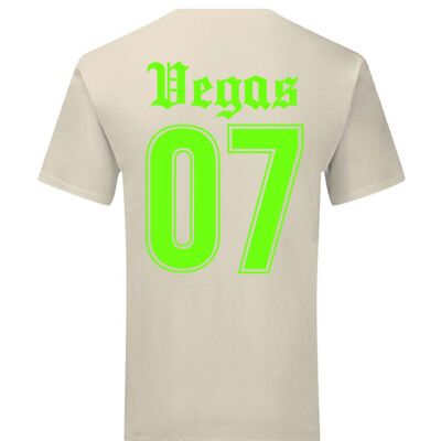 T-shirt Velours Vert Fluo Vegas 07 Dos