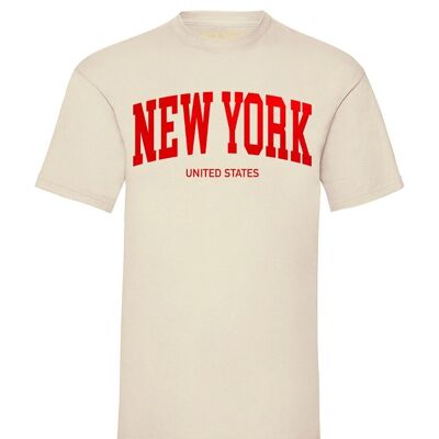 Camiseta New York Terciopelo Rojo