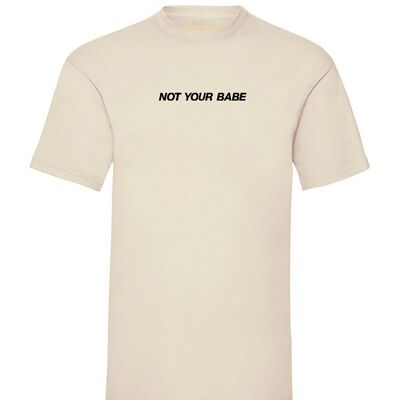 T-Shirt „Not Your Babe“, schwarze Vorderseite