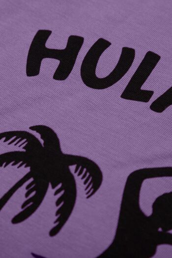 T-shirts violets délavés French Disorder Hula Dance pour hommes 4