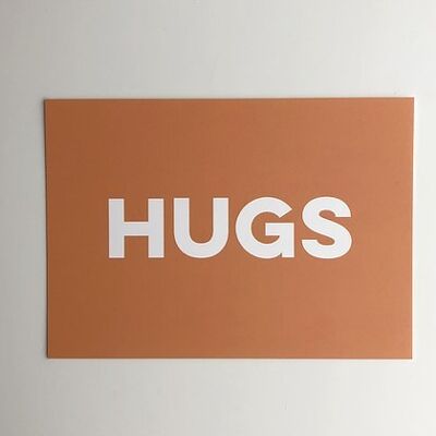 HUGS Grußpostkarte mit handgeschriebener Nachricht
