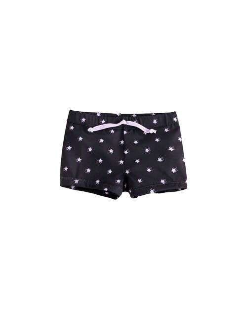 Bañador de bebé niño negro y estrellas malva K04-23401044