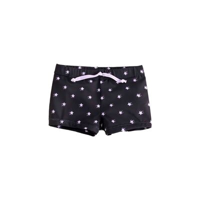 Bañador de bebé niño negro y estrellas malva K04-23401044