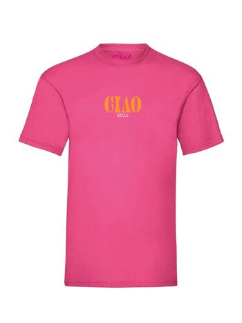 T-shirt Velours Orange Ciao Bella 1