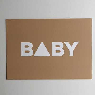 BABY greeting postcard with handwritten message