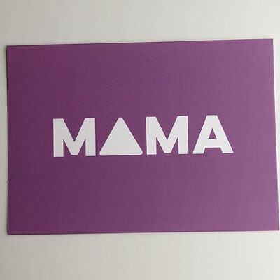 MAMA greeting postcard with handwritten message