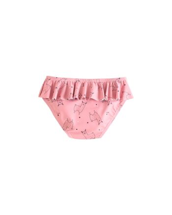 Slip de bain bébé fille rose poudré K10-23402052 2