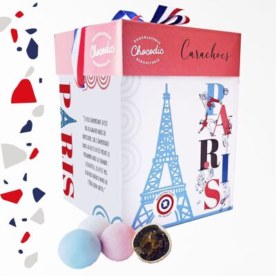 CHOCODIC - CUBO MAXI REGALO CARACHOCS CARAMELO SUAVE - COLECCIÓN PARIS 2024 DEPORTES JUEGOS DEPORTIVOS