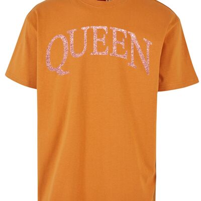 T-shirt Oversized Queen Orange Glitter