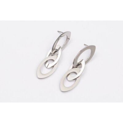 Earrings stainless steel SILVER - E60053075450