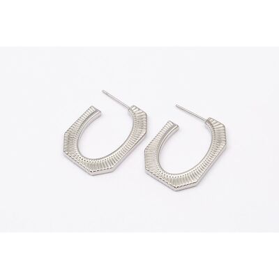 Pendientes acero inoxidable PLATA - E60065070450