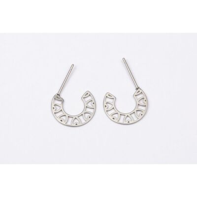 Earrings stainless steel SILVER - E60021050350