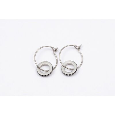 Earrings stainless steel SILVER - E60303200699