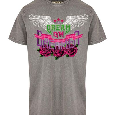 T-shirt délavé Dream On Dreamer