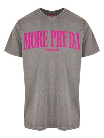 T-shirt délavé More Prada Velours Rose Fluo 6