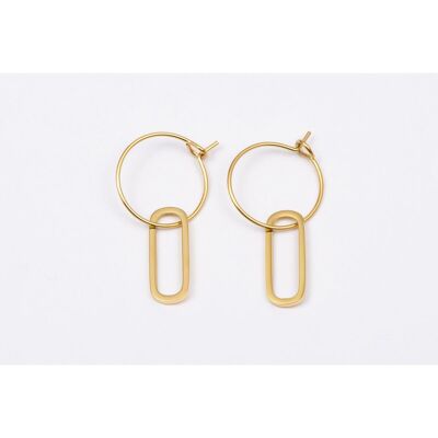 Pendientes acero inoxidable ORO - E60300060350