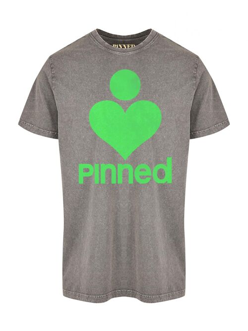 Washed T-shirt PiNNED Neon Green Velvet