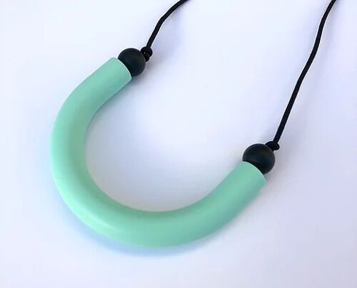 Mint Green U shaped teething pendant