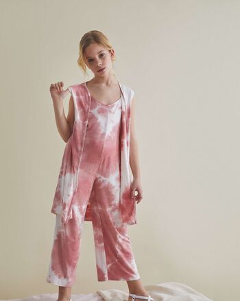 Combinaison tie-dye rose fille K173-26415215 2