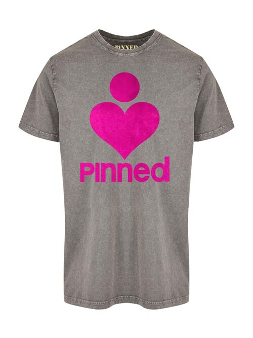 Washed T-shirt PiNNED Neon Pink Velvet