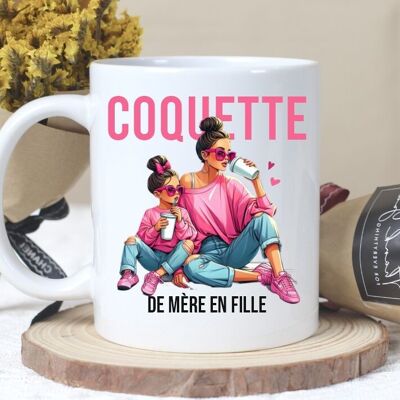 Ceramic mug, special Mother's Day "Coquette from mother to daughter"