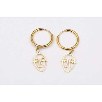 Earrings stainless steel GOLD - E60326077350
