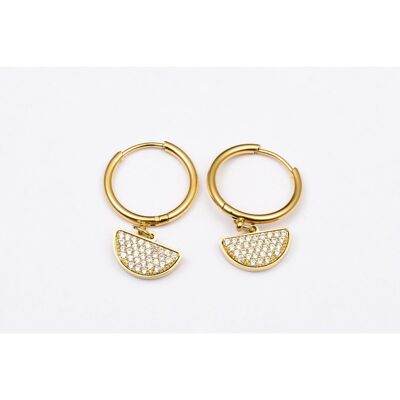 Earrings stainless steel GOLD - E60352144599