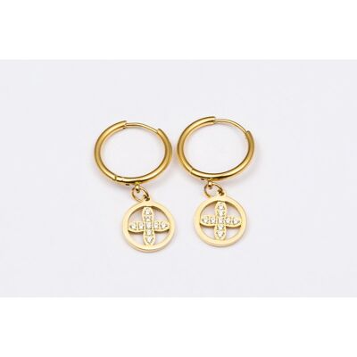 Earrings stainless steel GOLD - E60332143699