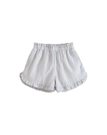 Short fille rayé gris et blanc K32-29409191 2