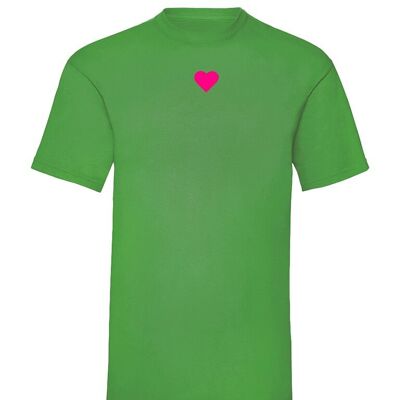 Rosa Samt-Herz-T-Shirt