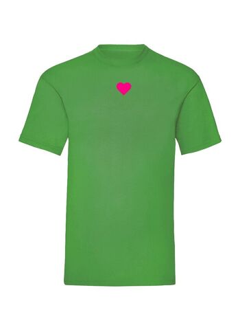 T-shirt Coeur Velours Rose 1