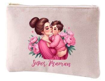 Trousse velours "Super Maman", spécial fête des mères 5