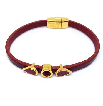 Bracelet en cuir Shorty Drops 5