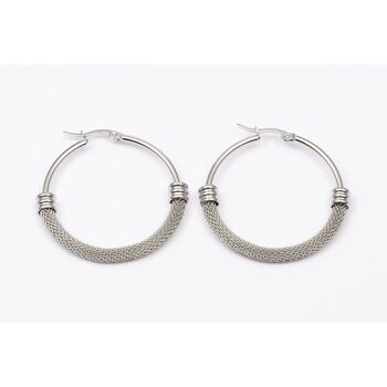 Boucles d'oreilles acier inoxydable ARGENT - E60159085499