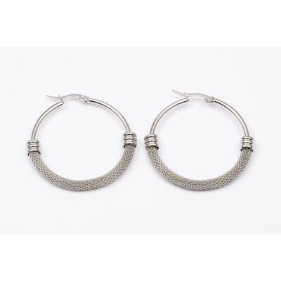 Earrings stainless steel SILVER - E60159085499